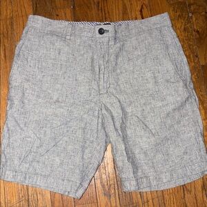 Banana Republic Gray Flat Front Shorts NWOT Linen Cotton  9” inseam FIRM PRICE